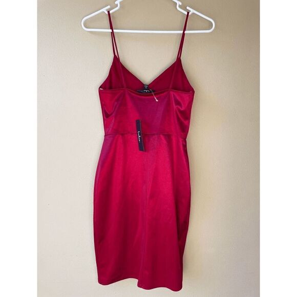 Lulus Red Metallic Spaghetti Strap Mini Dress Size XS - Picture 2 of 2
